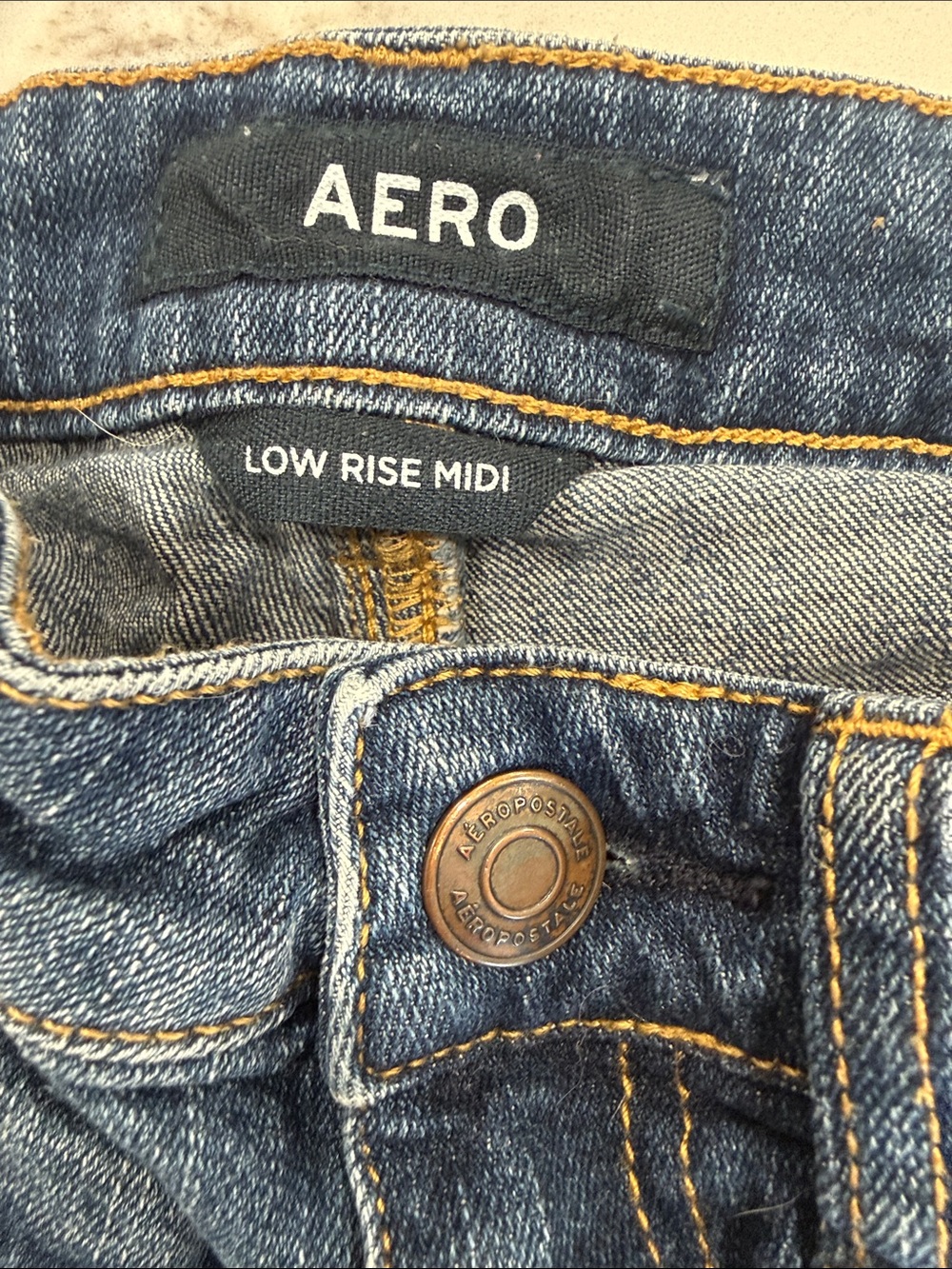 AERO Women's Dark Blue Distressed Rolled Cuff Denim Shorts - Picture 3 of 5
